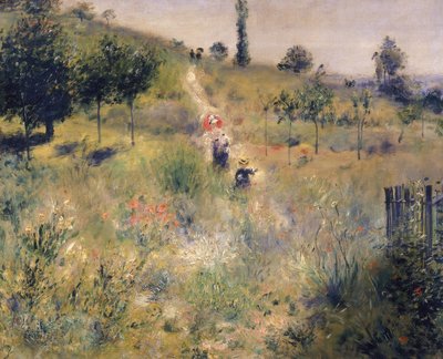 Het pad door het lange gras, c.1875 door Pierre Auguste Renoir